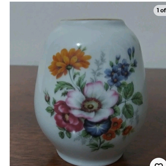 Bohemian Glass Decorative Vase, Small Vase+ Royal Bavarian Germany Mini Vase - Picture 10 of 13